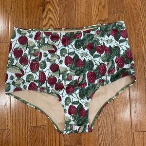 Kortni Jeane Raspberries Swim Bottom L